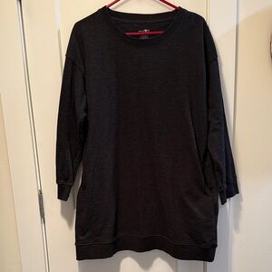 Natural Life Charcoal Gray Long Sleeve Sweatshirt Dress Size L